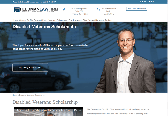 Disabled Veterans Scholarship