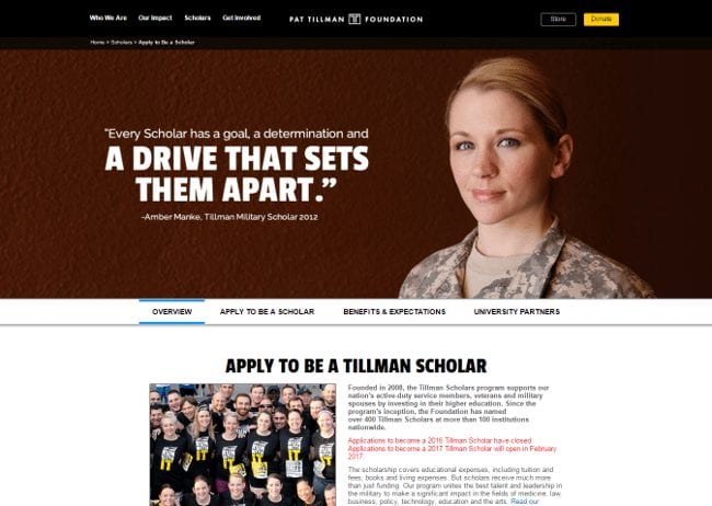 Tillman Scholars - Pat Tillman Foundation