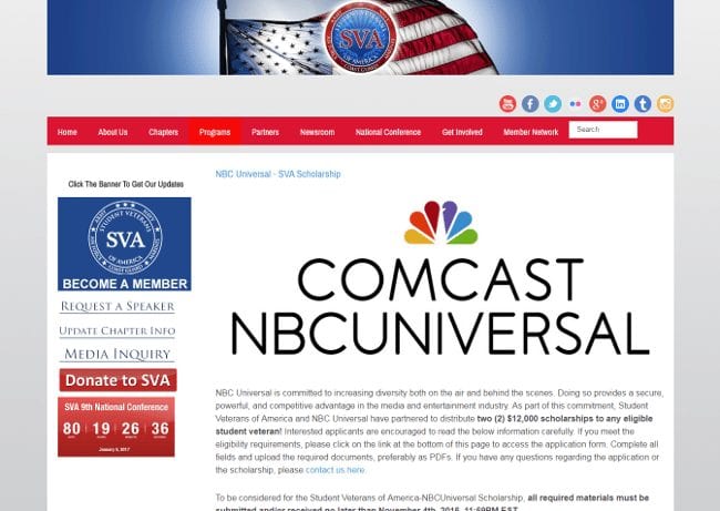 NBC Universal - SVA Scholarship