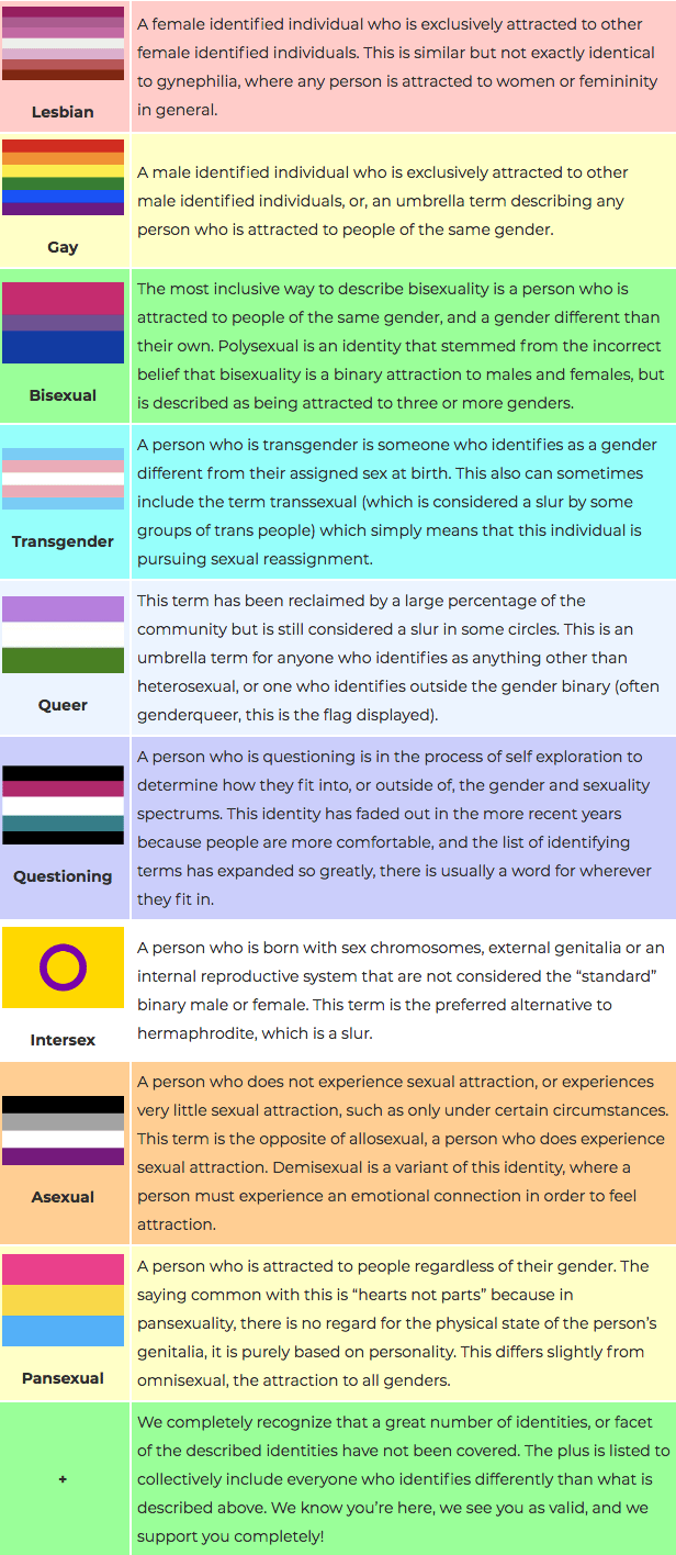 Lgbt Flag Chart